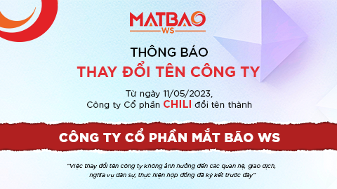 Thông báo: Công ty Cổ phần CHILI đổi tên thành Công ty Cổ phần Mắt Bão WS - 9