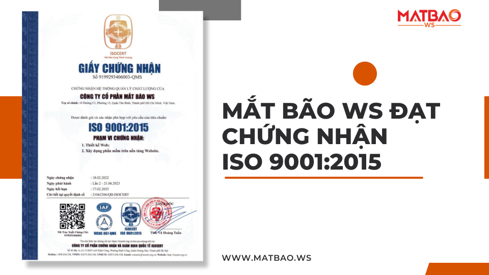 Mắt Bão WS nhận được chứng nhận ISO 9001:2015 – tiếp tục chinh phục những “nấc thang” mới trên hành trình quản lý chất lượng - 57