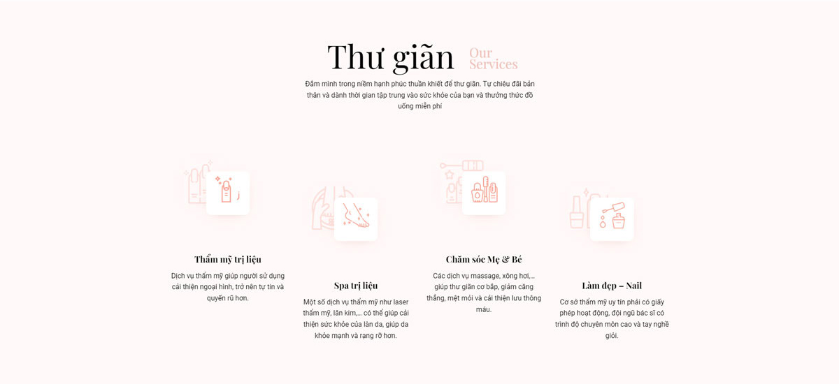 Giới thiệu dịch vụ website thẩm mỹ viện