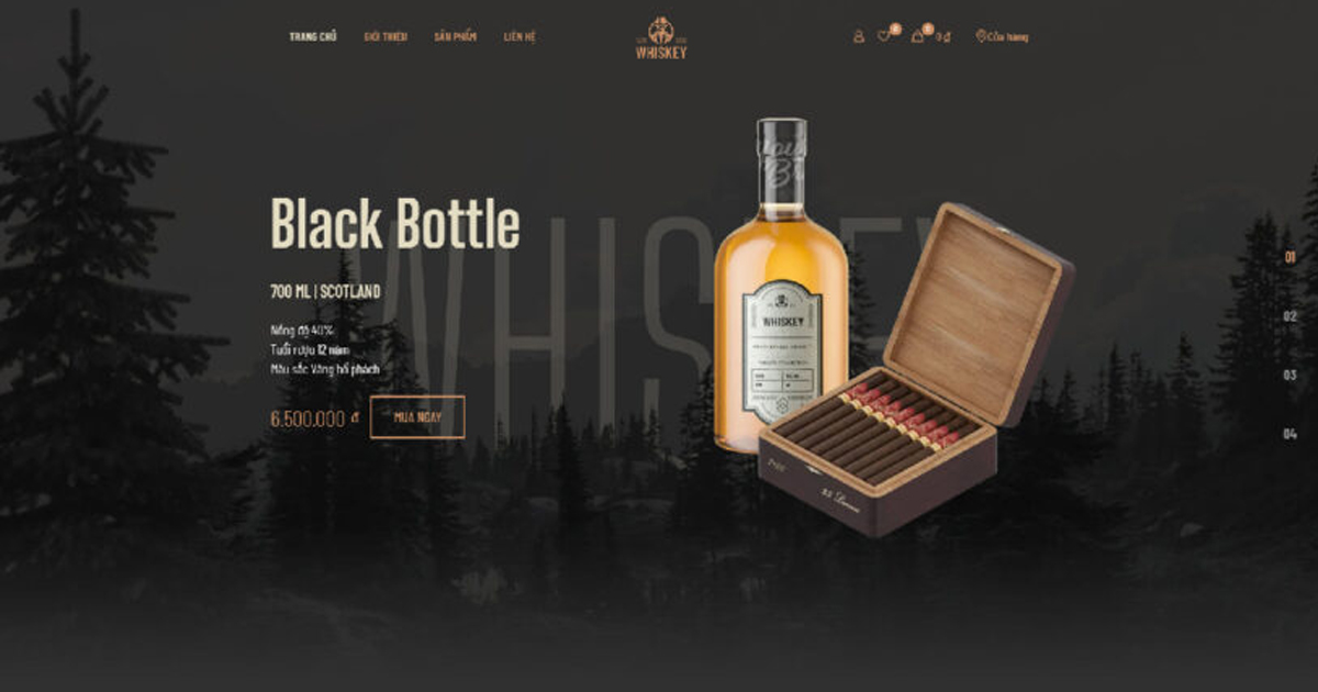 Website bán hàng rượu whiskey