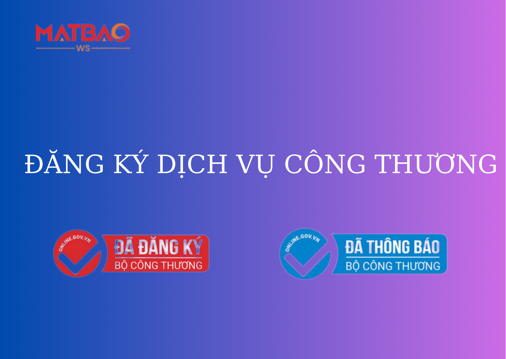 đăng ký dịch vụ công thương