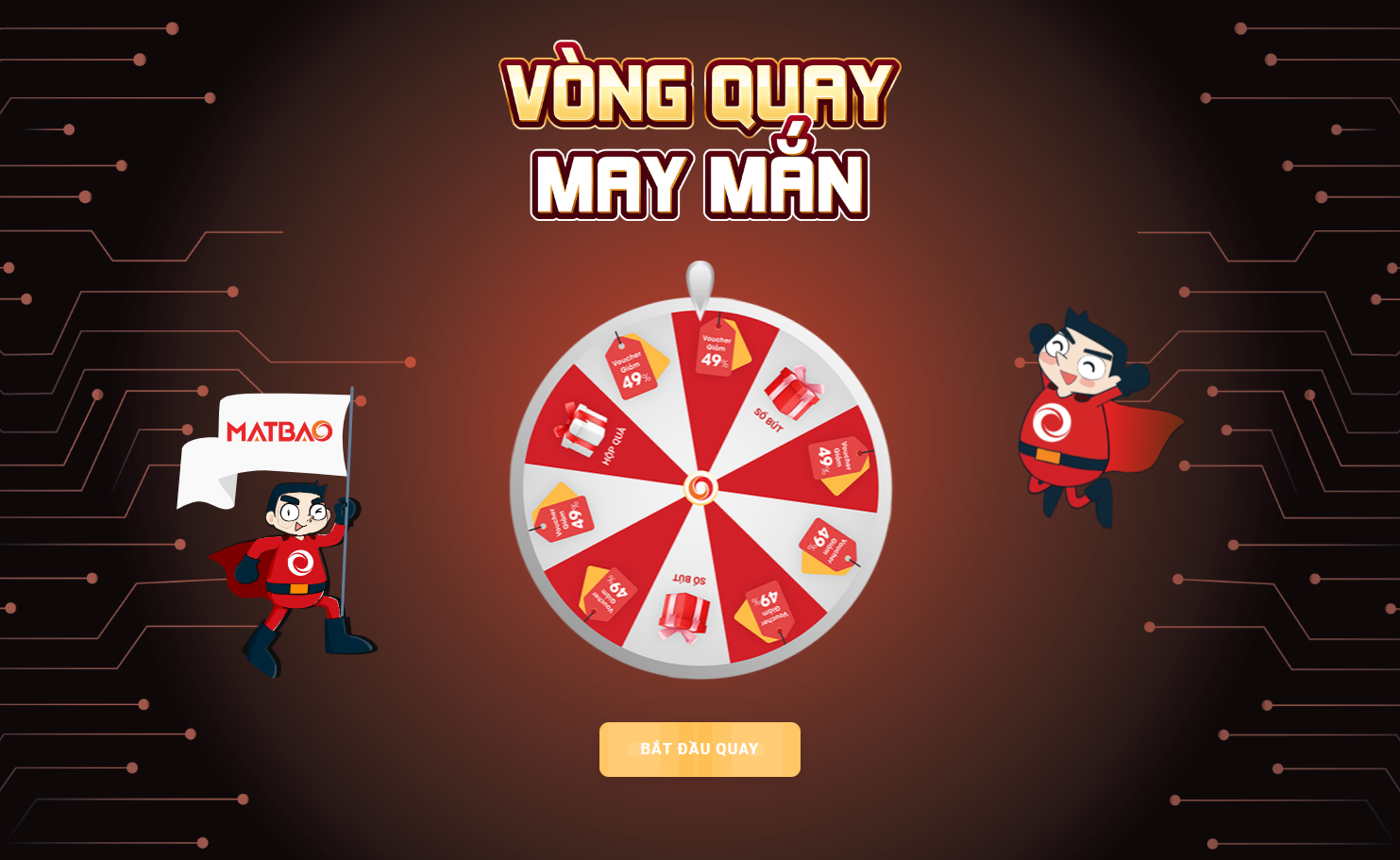 Màn hình quay số trủng thưởng