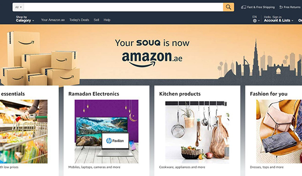 Website Amazon có điều hướng chi tiết, rõ ràng, hấp dẫn với người dùng