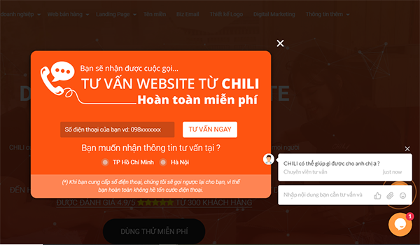 Đầu tư thiết kế web với giao diện chat chuyên nghiệp giúp tăng điểm uy tín của doanh nghiệp trong mắt khách hàng