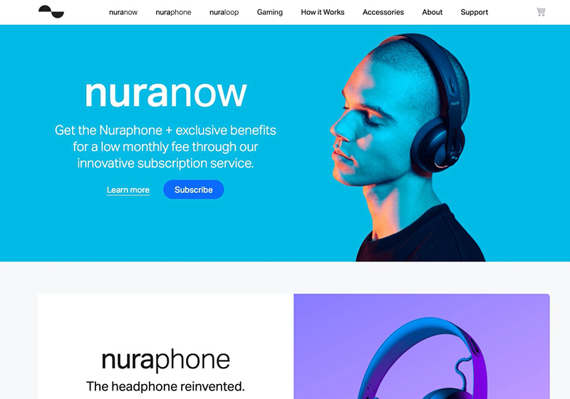 Nura là một website được cá nhân hóa