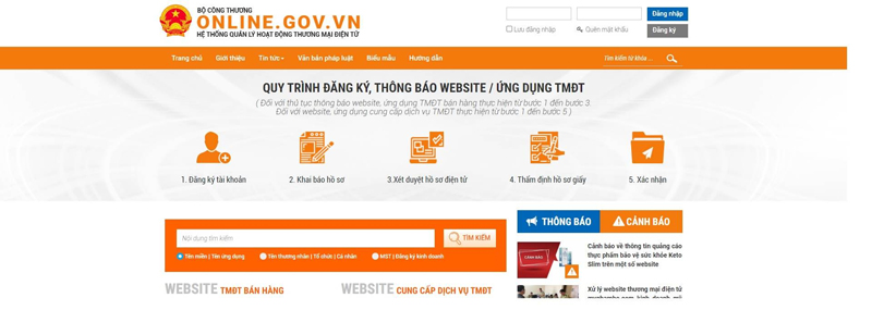 Truy cập vào website Bộ Công Thương 